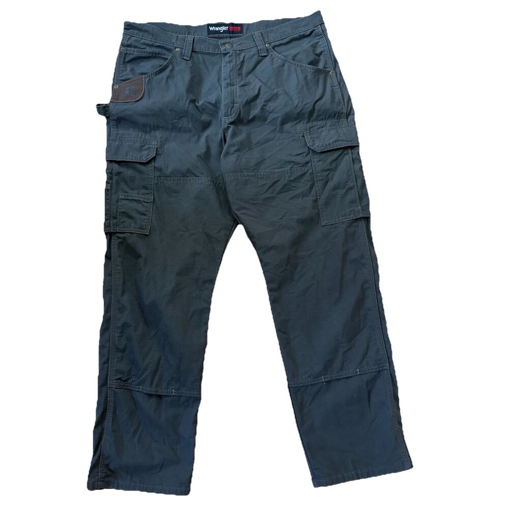 Wrangler RIGGS Workwear Ranger Cargo Pants Olive Green Ripstop 38x30 103W060LD